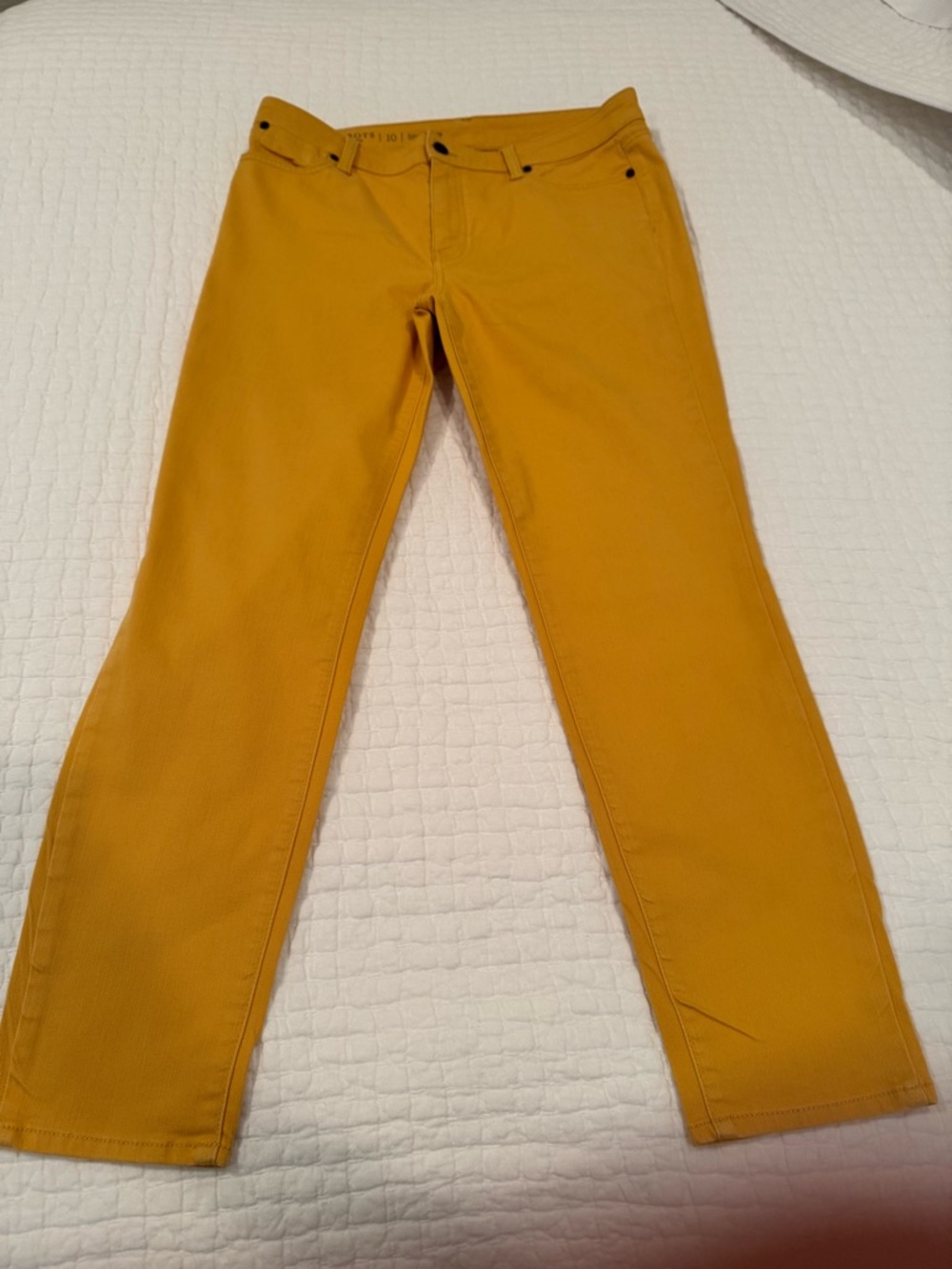 Talbots Flawless Slim Ankle Pants in Mustard